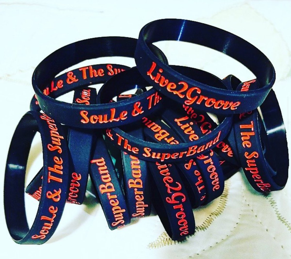 SuperBandMusic's tweet photo. SouLe &amp; The SuperBand signature logo wristbands! Elevate your style and show class and your passion for music with these must have accessories. 

Check them out at https://t.co/q5lBGoxUs1 and amp up your look today https://t.co/KonYcxNfhc