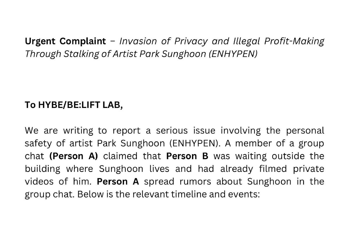 Syuii55's tweet photo. 🚨 Do your job @HYBEOFFICIALtwt @BELIFTLAB . Stalking, illegal filming, and profiting off Sunghoon’s privacy must not be ignored. Take action now!

BELIFT LAB PROTECT SUNGHOON
#WeSTANDwithSUNGHOON
#항상_성훈이를_지켜줄게
#BELIFTRespectSUNGHOON https://t.co/vTnfFofYfY