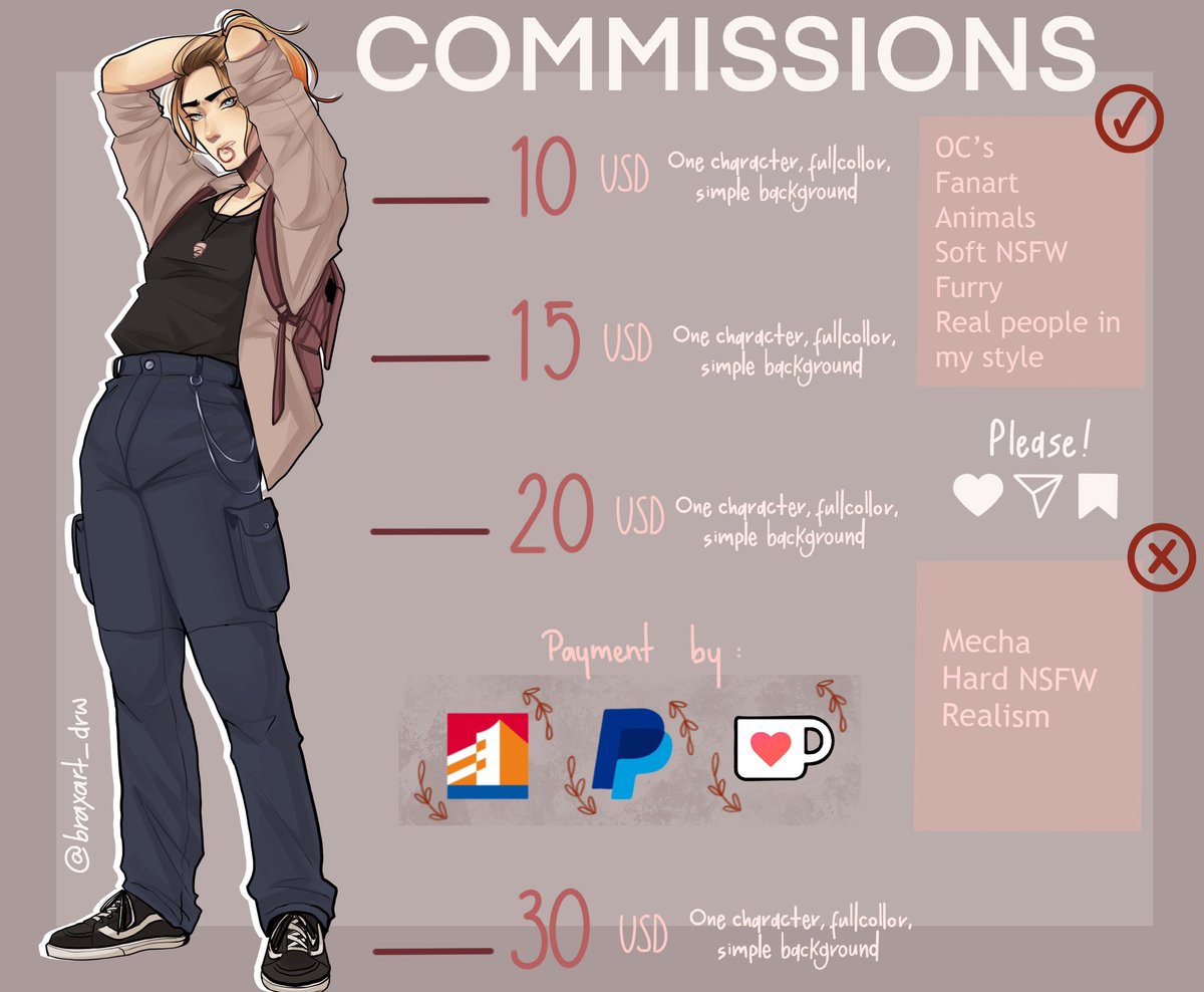 I'm republishing my commissions cuz I need money for my university

RT's are appreciated🥺🫶🏼
#commissionsopen #comisionesabiertas #ArtCommission