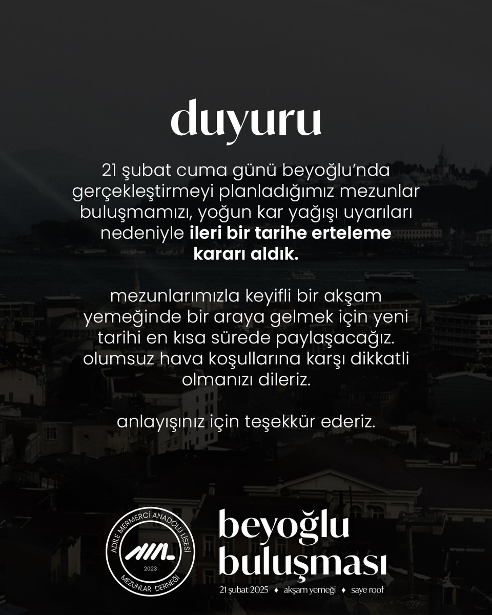 Adile Mermerci Anadolu Lisesi Mezunlar Derneği (@amalmezun) on Twitter photo 
