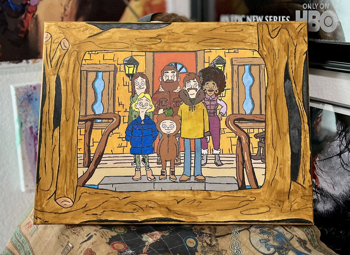 1BrokeGamerGirl's tweet photo. New #TheGreatNorth canvas!

I’ve been working on this one since the end of last year and I’m so glad to finally be able to reveal it.

I love that in the opening credits of the show that you see this picture hanging on the mantle. https://t.co/dc6Y16uQSl