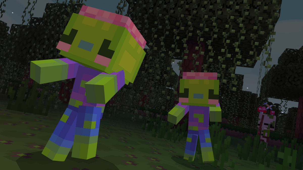 One of our favorite screenshots to date!
The skeleton in the background took a shot at the perfect time, creating the camera tilt! 😂

Super Cute has some... super cute new animations for the overworld monsters! More to come.
#Minecraft