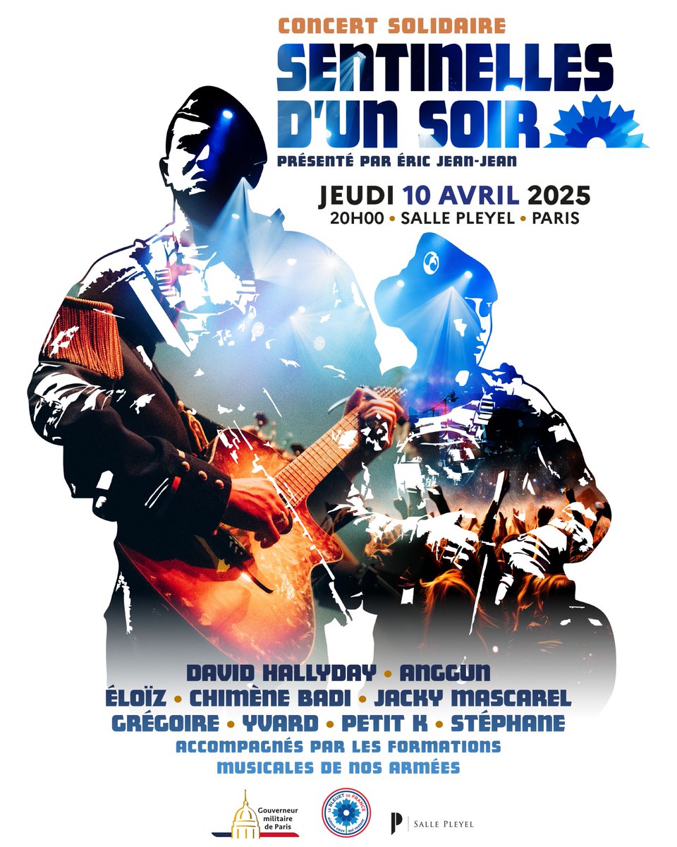 🔥🎸 <a href="/YvardOfficiel/">Yvard</a> de retour sur scène !

De la lutte antiterroriste à la 🎶, Yvard, ambassadeur des arts des #GueulesCassées, revient avec son rock puissant pour "Sentinelles d'un soir", le concert solidaire du <a href="/Gouv_mili_Paris/">Gouverneur militaire de Paris (GMP)</a> ! 🎤

🎟️ sallepleyel.com/evenement/sent…

Infos 👇