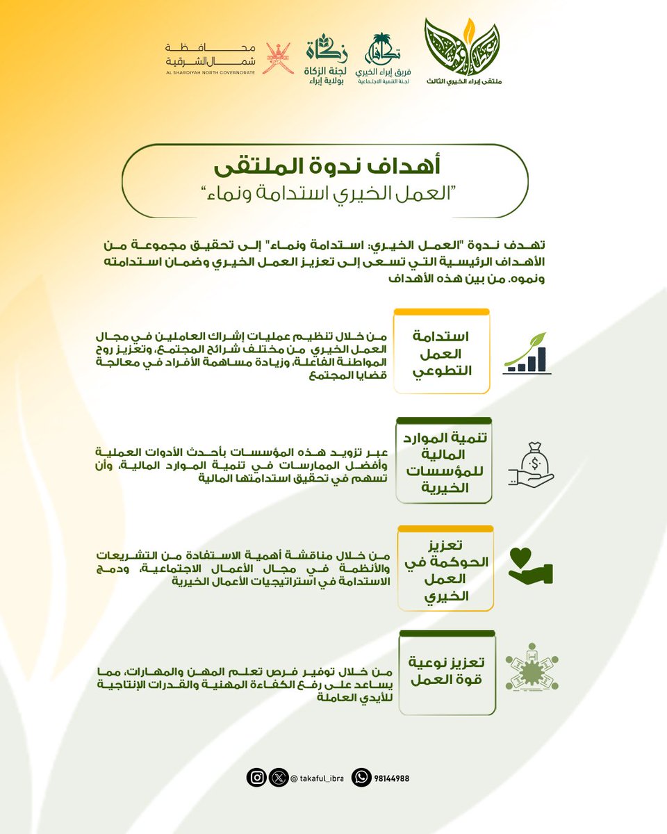 takaful_ibra's tweet photo. ندوة الملتقى 

"العمل الخيري استدامة ونماء"

#فريق_إبراء_الخيري
#لجنة_الزكاة_بإبراء
#ملتقى_إبراء_الخيري_الثالث 
#عطاء_ونماء https://t.co/7o72IfMABq