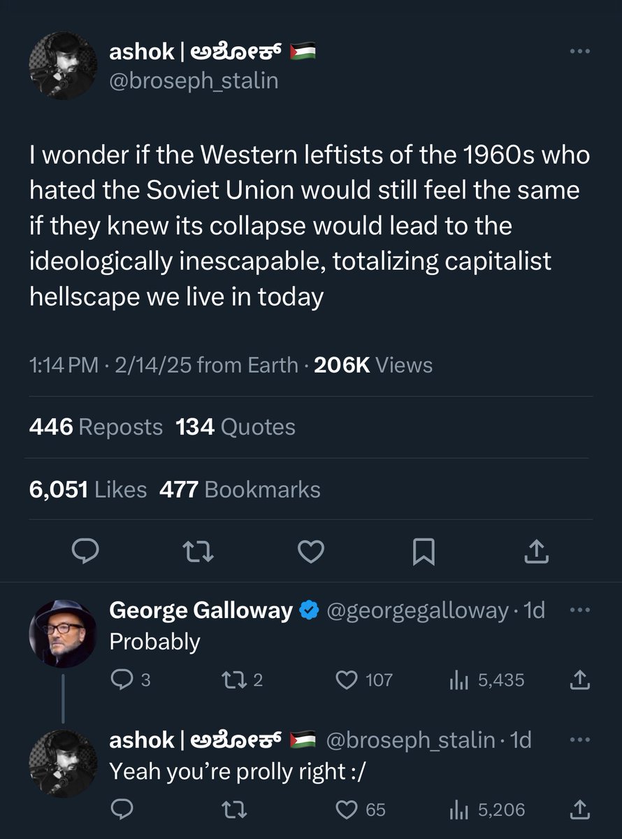 Also pretty funny to be commiserating about this to George Galloway, a guy who has never seen a paycheck from a dictatorship that he didn’t like