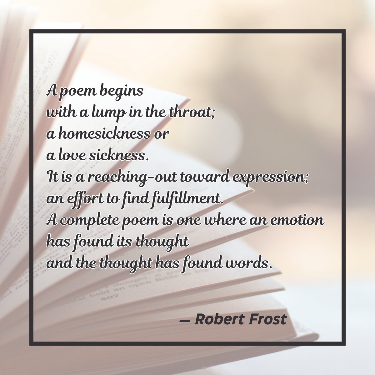 Friendly reminder! Poetry is where we find fulfillment and express our inner thoughts. Show us your greatest expressions and submit to our Richard Snyder Book Contest by May 1st! It's never too late to find your words and create something powerful.

#app #robertfrost
