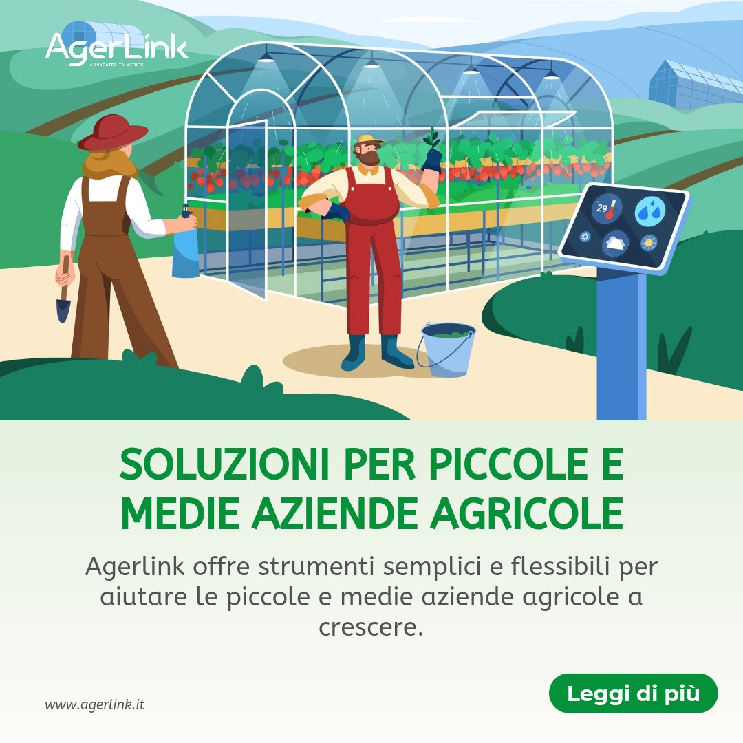AgerLink_it's tweet photo. Scopri come Agerlink supporta le piccole e medie aziende agricole con soluzioni innovative per ottimizzare la gestione delle coltivazioni e delle risorse!#Agerlink #AgricolturaSostenibile #InnovazioneAgricola https://t.co/DjOmGWE2c9