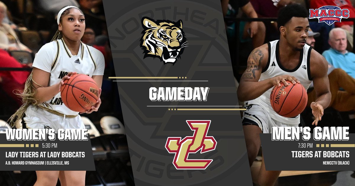 BKB | Two tradition-rich programs go toe-to-toe tonight with postseason seedings still up in the air!!

🆚 <a href="/JC_Bobcats/">Jones College Athletics</a>
📍 A.B. Howard Gymnasium (Ellisville, MS)
🕰️ 5:30/7:30 pm
📺 bit.ly/NEBlackChannel
⛹️‍♀️ bit.ly/NEWB24G26Stats
⛹️ bit.ly/NEMB24G27Stats
🐯 #TigerTown