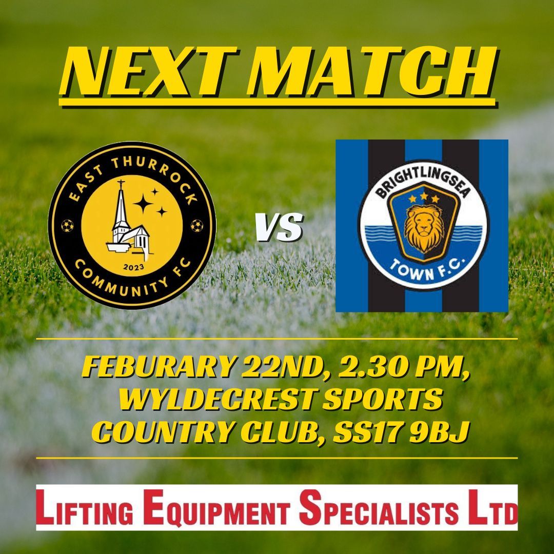 🖤 NEXT MATCH 💛

This Saturday we take on fourth place Brightlingsea Town aiming to keep our six league game unbeaten run going.

Hopefully see you all down Wyldecrest! 💛🖤