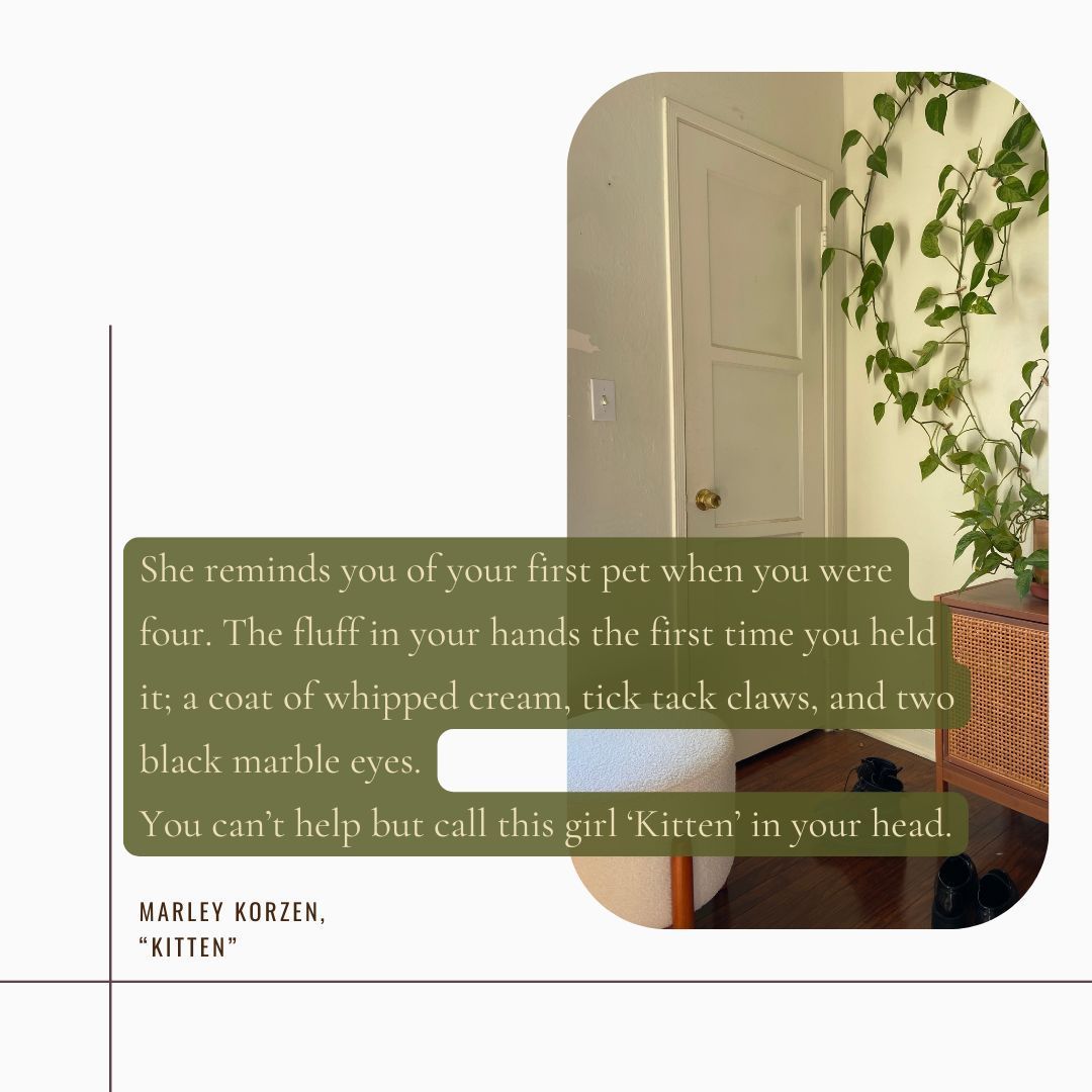 MudRoomMag's tweet image. Reminder to read Marley Korzen&apos;s phenomenal and unsettling story &quot;Kitten&quot; in our latest issue. buff.ly/4gfesOG