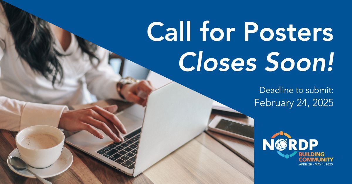 The call for posters for #NORDP2025 closes in ONE WEEK! Don't wait - submit your findings today for the chance to present them at this year's virtual conference. buff.ly/42B3vUs