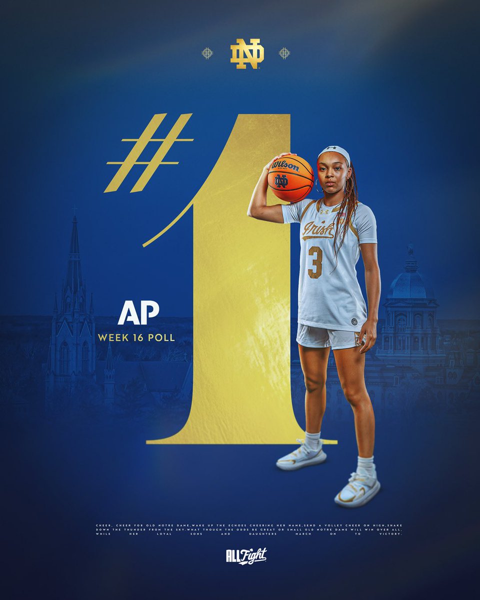 top of the nation but our story’s far from finished ☘️

#GoIrish