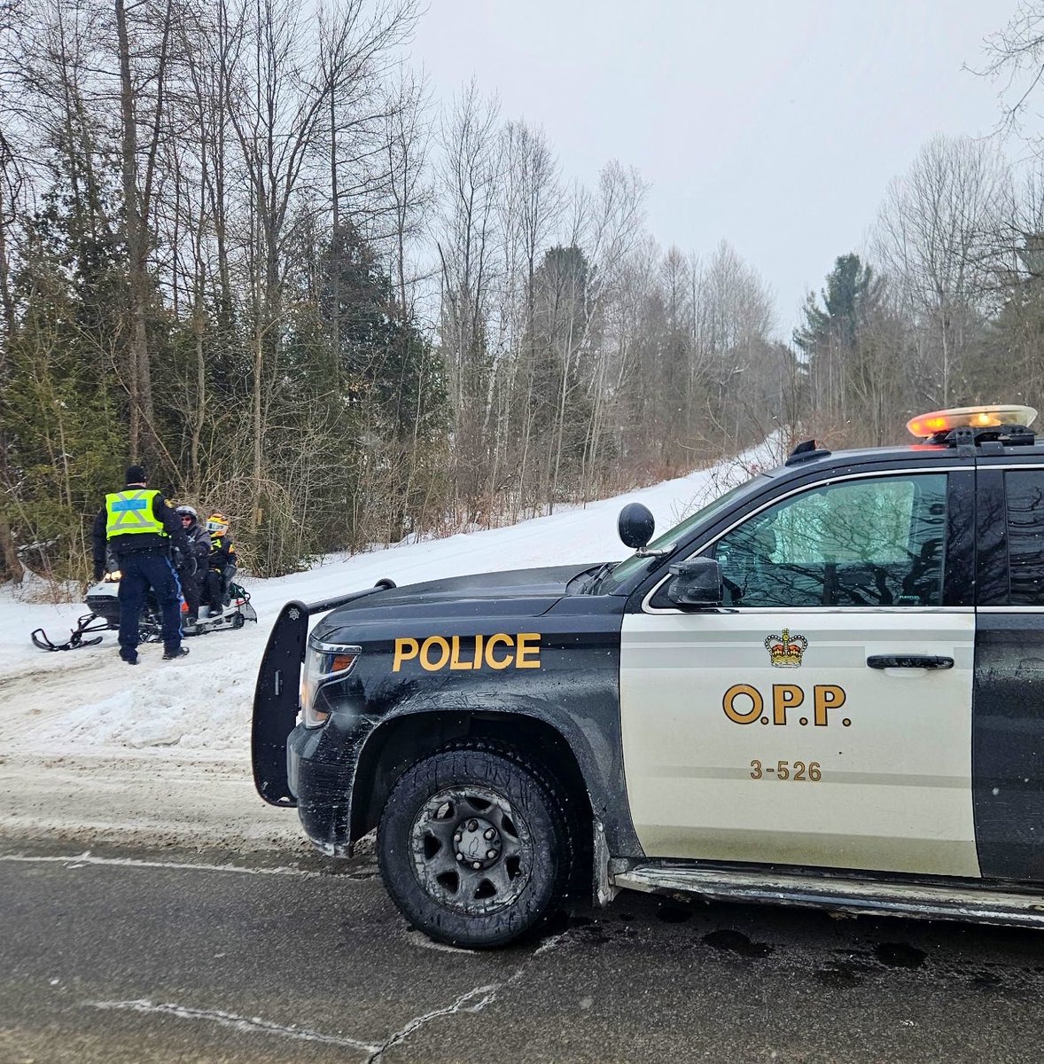 OPP_ER's tweet photo. #SnowmobileSafetyWeek may be coming to an end today, but rider and passenger education continues all season long for #GrenvilleOPP.
Officers are out along trails throughout the county enforcing speed limits and ensuring sober operation. Keep the trails safe for all, and always #RideSober. @GoSnowmobiling ^dh