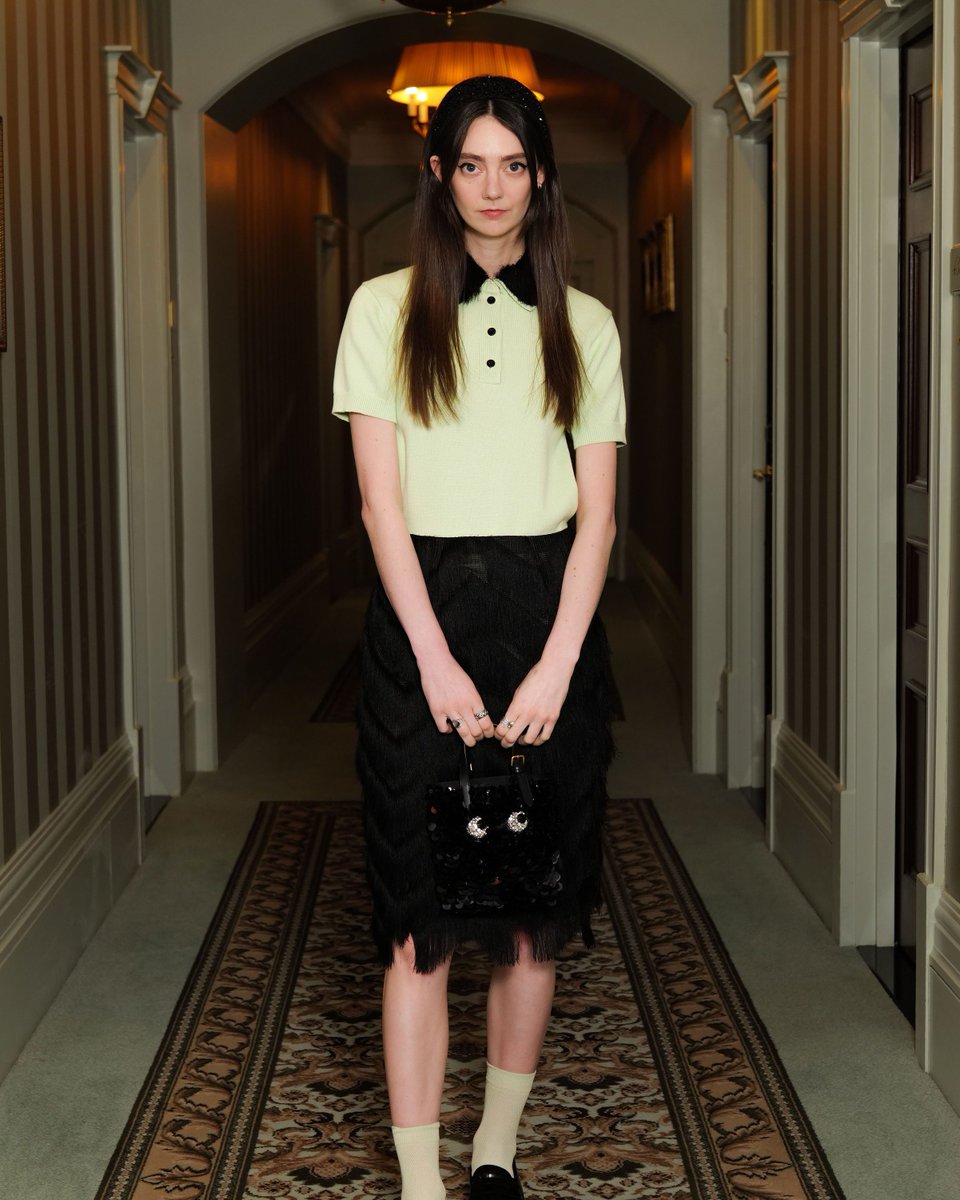 @tanyaloureynolds carries the Mini Eyes Embellished Cross-Body Tote at the #BaftaFilmAwards nominees' party at The #NationalGallery in London.

Photographed by <a href="/luceroglow/">LUCERO</a>
Dressed by @emiliawickstead 

#AnyaHindmarch #Bafta