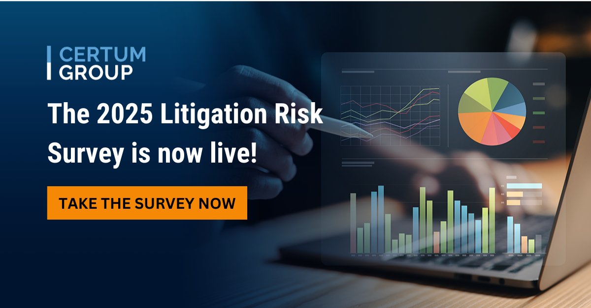 Time is running out! 

Certum is once again surveying in-house legal teams on how they manage litigation risk. Your anonymous input helps shape our must-read white paper. 

It only takes 10 minutes—share your insights now: hubs.ly/Q036q27Y0

#LitigationRisk #InHouseLegal
