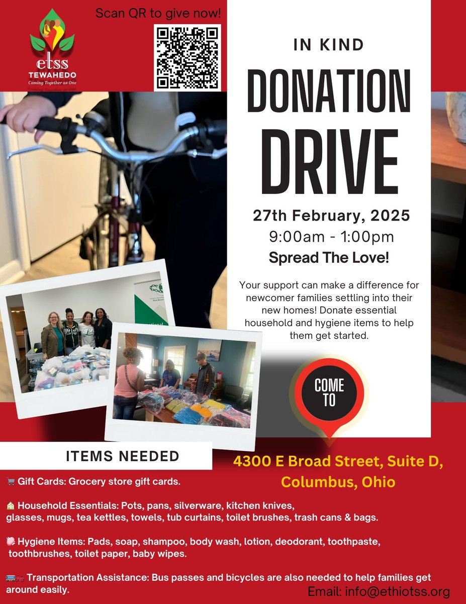 📢 Make a Difference for Newcomer Families! 💙

Your support can help families feel at home as they settle into a new chapter of their lives. Donate essential household and hygiene items to give them a warm welcome!

🗓 Date: February 27, 2025
⏰ Time: 9:00 AM – 1:00 PM
📍