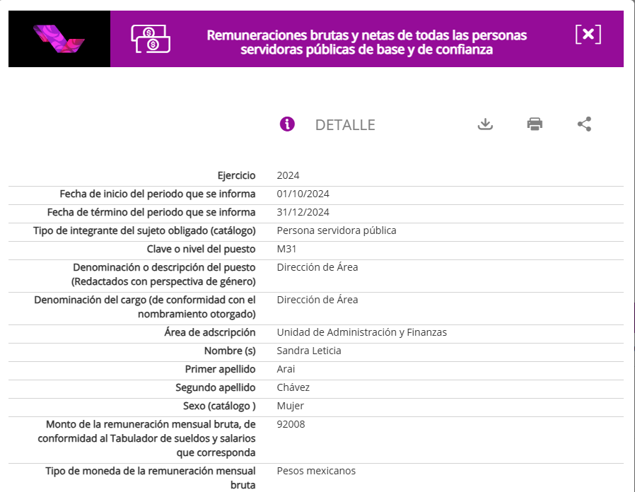Alephbio's tweet photo. Sandra Leticia Arai Chávez, maquillista y peinadora profesional de la presidenta Claudia Sheinbaum, gana un sueldo mensual bruto de $ 92,008.00

Hilo🧵 https://t.co/yJet630JcP