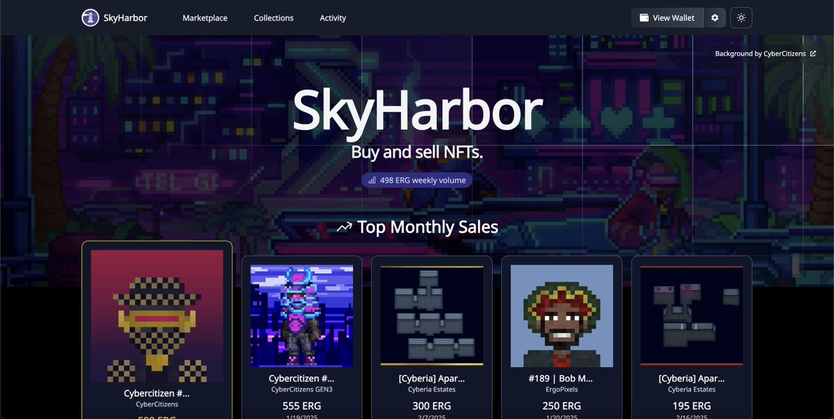 SkyHarbor NFT Marketplace (@skyharbor_io) on Twitter photo FEBRUARY UPDATE!
- Backend is in testing, bugs found, and in the process of being zapped.
- Frontend has been done and will be rolled out with backend!
- V1 royalties are still working, with an update to paying them out more often.
- Thanks to <a href="/CyberVerseGame/">CyberVerse</a> for some cool new FEBRUARY UPDATE!
- Backend is in testing, bugs found, and in the process of being zapped.
- Frontend has been done and will be rolled out with backend!
- V1 royalties are still working, with an update to paying them out more often.
- Thanks to <a href="/CyberVerseGame/">CyberVerse</a> for some cool new