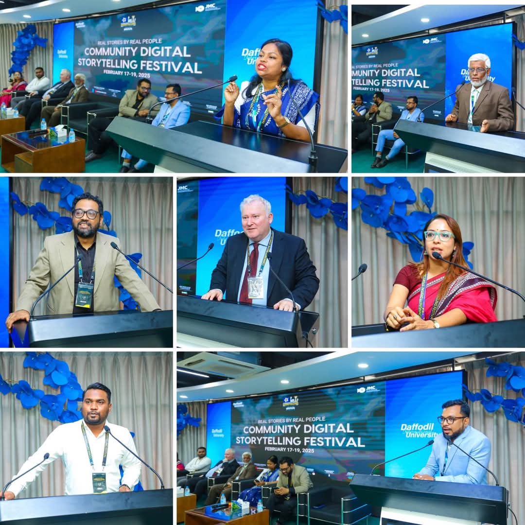 arpitadebnath29's tweet photo. CDSTF Season 2 kicked off with a bold take on "Storytelling in New Bangladesh," shaping local stories for a global stage. Day 1: Done & Dusted!
#CDSTF2025 #jmc #jmconlinemojo #DIU_CDSTF #Day01 @MoJoJamil https://t.co/A2FbA8pr6a