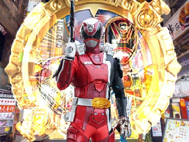 So, this weird hand thing gave me a cool sword and told me I could compete in a battle royale or something. I... only paid attention when it said I could wish for Sentai merch. Might as well try this thing out

HOLY CRAP DID THIS THING TURN ME INTO DEKARED?! YESS!!!