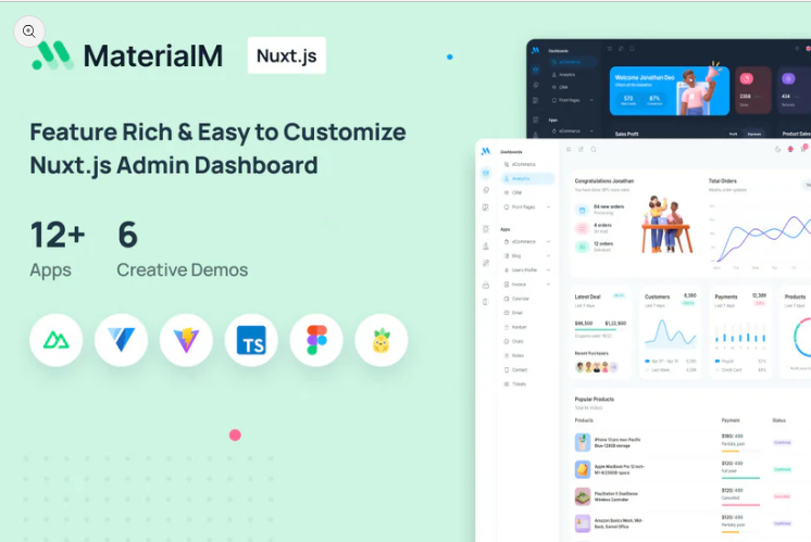 vuetifyjs's tweet image. 🚀Enjoy a seamless and efficient web development experience with MaterialM Nuxt.js Admin Dashboard. #vuejs #vuetify #vuedeveloper
💎Get started today and elevate your project with MaterialM! Visit our website at store.vuetifyjs.com to learn more.
