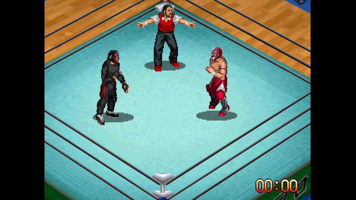 Kogami300's tweet photo. Just testing an upload method . Figured Reupload my late night play session of Fire Pro Wrestling G from last night . #FireProWrestlingG #PSXShare https://t.co/ad2T0R86F3
