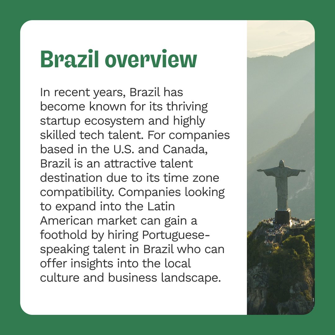 HeyOyster's tweet image. 🇧🇷 Hiring in Brazil? Here’s What You Need to Know!

Brazil has a unique labor landscape, from mandatory benefits to complex tax structures. Want to hire the right way? Our Brazil #HiringGuide gives you a clear roadmap.

What’s inside?
✔️ Key #employment laws &amp;amp; worker protections…