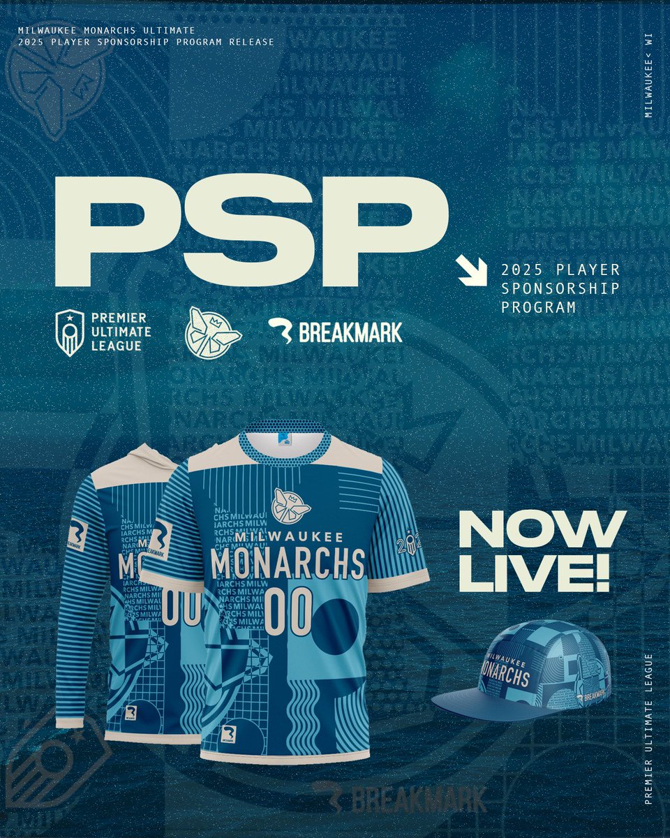 The 2025 <a href="/breakmarkulti/">Breakmark</a> Player Sponsorship Program is now LIVE! Support your favorite Monarch by snagging one (or two) of these limited edition jerseys. 🦋

To view our complete roster and order, go to 
teams.breakmark.com/group/psp2025/…