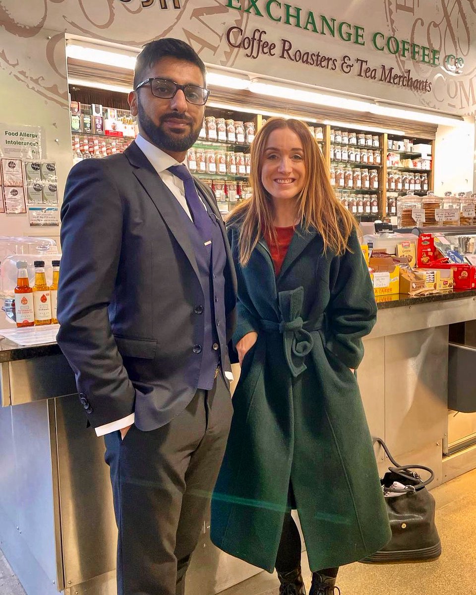 Wonderful to welcome back <a href="/anna_jameson_/">Anna Jameson</a> for an interview with <a href="/AdnanHussainMP/">Adnan Hussain MP</a> for <a href="/BBCNWT/">BBC North West</a> at our coffee bar <a href="/BlackburnMarket/">Blackburn Market</a>