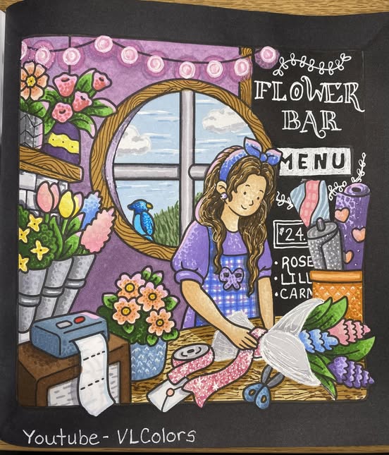 joyskinnerart's tweet image. These pages are colored by @Velma Lorfano.  She has only been coloring a few months and does an amazing job.  She has several videos on youtube if you search for VLColors.
Have a happy day everyone!
#coloringtips #expertcolorist #coloringtutorial #coloringtherapy #coloringbook