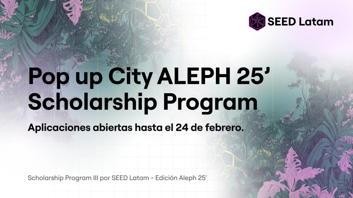 SEEDLatam's tweet image. Por acá seguimos buildeando 🫡

¡Llega una nueva edición de @crecimientoar y con ella un nuevo Scholarship Program! 🚀

Una iniciativa que apoya al talento latino y facilita su participación en la Pop-Up City, una experiencia para aprender, conectar, hackear y más.

🎟️ Hay 5…