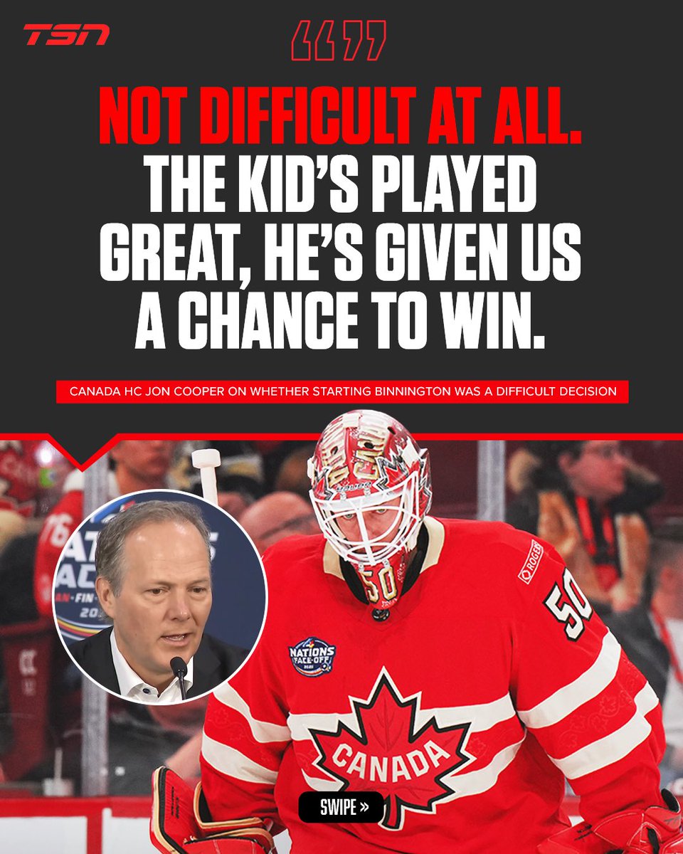 spittinchiclets's tweet photo. Jon Cooper says the decision to start Jordan Binnington was not difficult at all. 
 https://t.co/RVx9znISnb