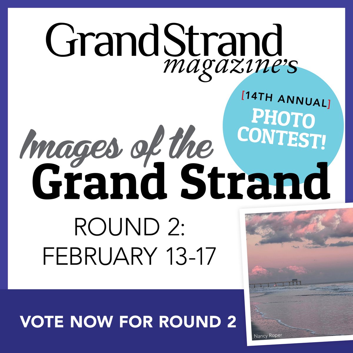 Today is the last day to weigh in on our final round of public voting! Head to our webpage to vote!
grandstrandmag.com/2025_images_of…

#grandstrandmagazine #thegrandstrand #grandstrandmag #imagesofthegrandstrand