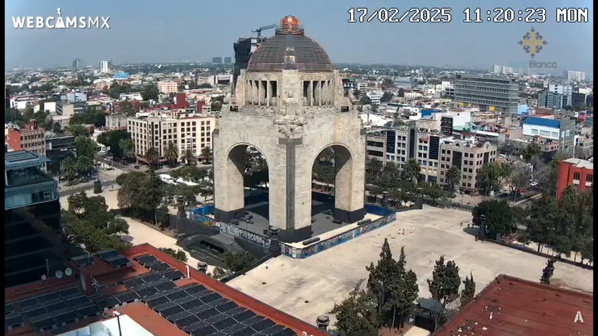 Ciudad de México, #CDMX.
🌡️ Temperatura actual: 20° C. ☀️
Temperatura máxima hoy: 24° C.

Para ver hacia el Monumento a la Revolución #EnVivo desde <a href="/HotelCasaBlanca/">Hotel Casa Blanca</a>, da clic aquí 👇🏼
youtube.com/watch?v=ewhOnU…