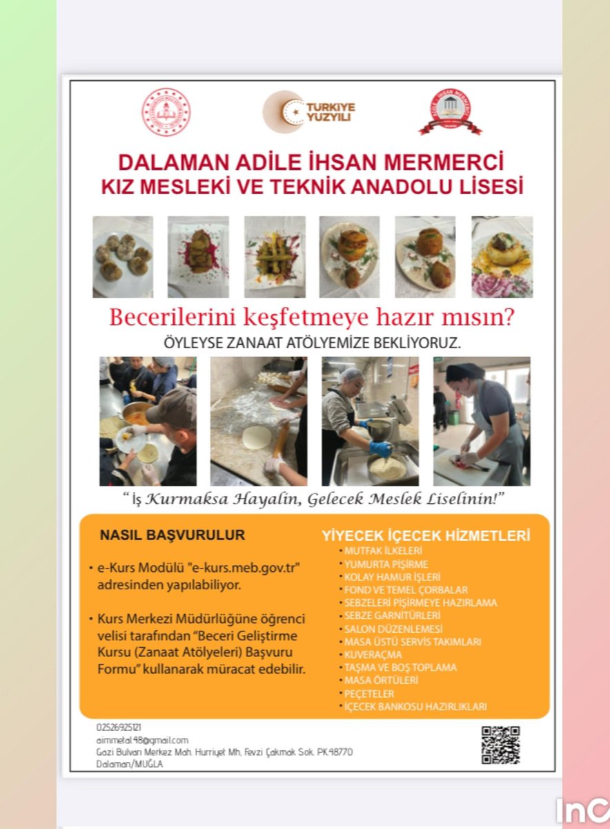 AdileMtal's tweet photo. Grafik ve Fotoğraf Alanı öğrencilerimizin hazırladığı afiş, broşür ve özgün resimler, zanaat atölyelerine olan ilgiyi artırmak amacıyla tasarlandı. Yaratıcılığınızı ortaya çıkarmak için Zanaat Atölyeleri'ni keşfetmeye davetlisiniz. @tcmeb @emrecay55 @mugla_mem @ersall @DlmMem https://t.co/Wmutto5M3q