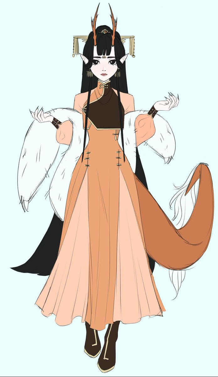 I sketched out a dragon girl but I can't decide on the colors... which is best?