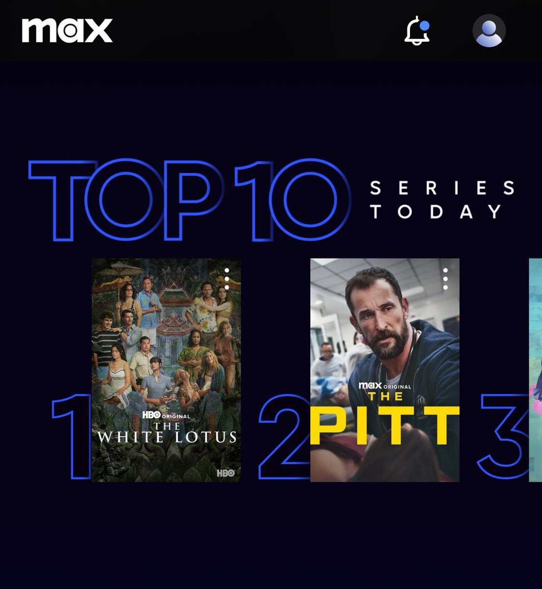 60i20303's tweet photo. The White Lotus Season 3 is #1 on Max in the US 🇺🇸 

🎉 @HBO @wearelloud https://t.co/55uGGKFgCA