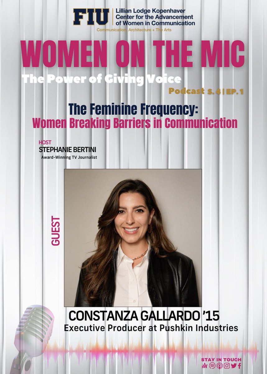 🎙️The Power of Giving Voice podcast kicks off S 4, EP 1 with Panther alumna Constanza Gallardo ’15, executive producer at Pushkin Industries. Constanza shares her journey in media and the challenges she’s navigated as a journalist.
Click here to listen👇

open.spotify.com/episode/77ETz4…