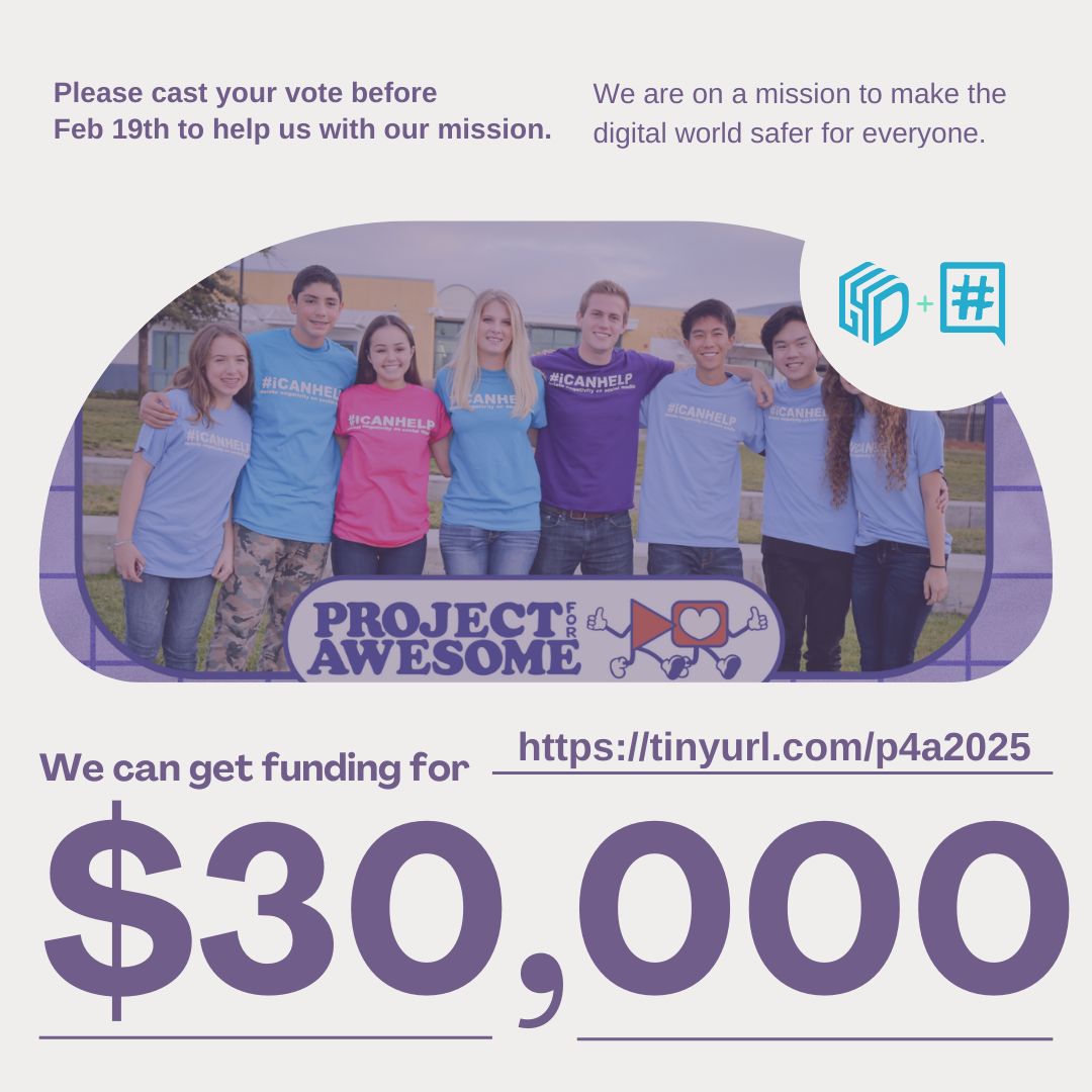 icanhelp's tweet image. It takes only seconds to help us make a difference! Vote for Digital4Good to win a #ProjectforAwesome grant. Please click the link in our bio!
#p4a2025