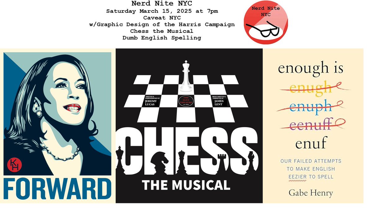 Hey <a href="/nerdnite/">Nerd Nite</a> NYC Pals, our penultimate show of our 2024-2025 season is Sat March 15, 2025 at <a href="/caveatnyc/">CAVEAT</a>. It will be a hoot!   nyc.nerdnite.com