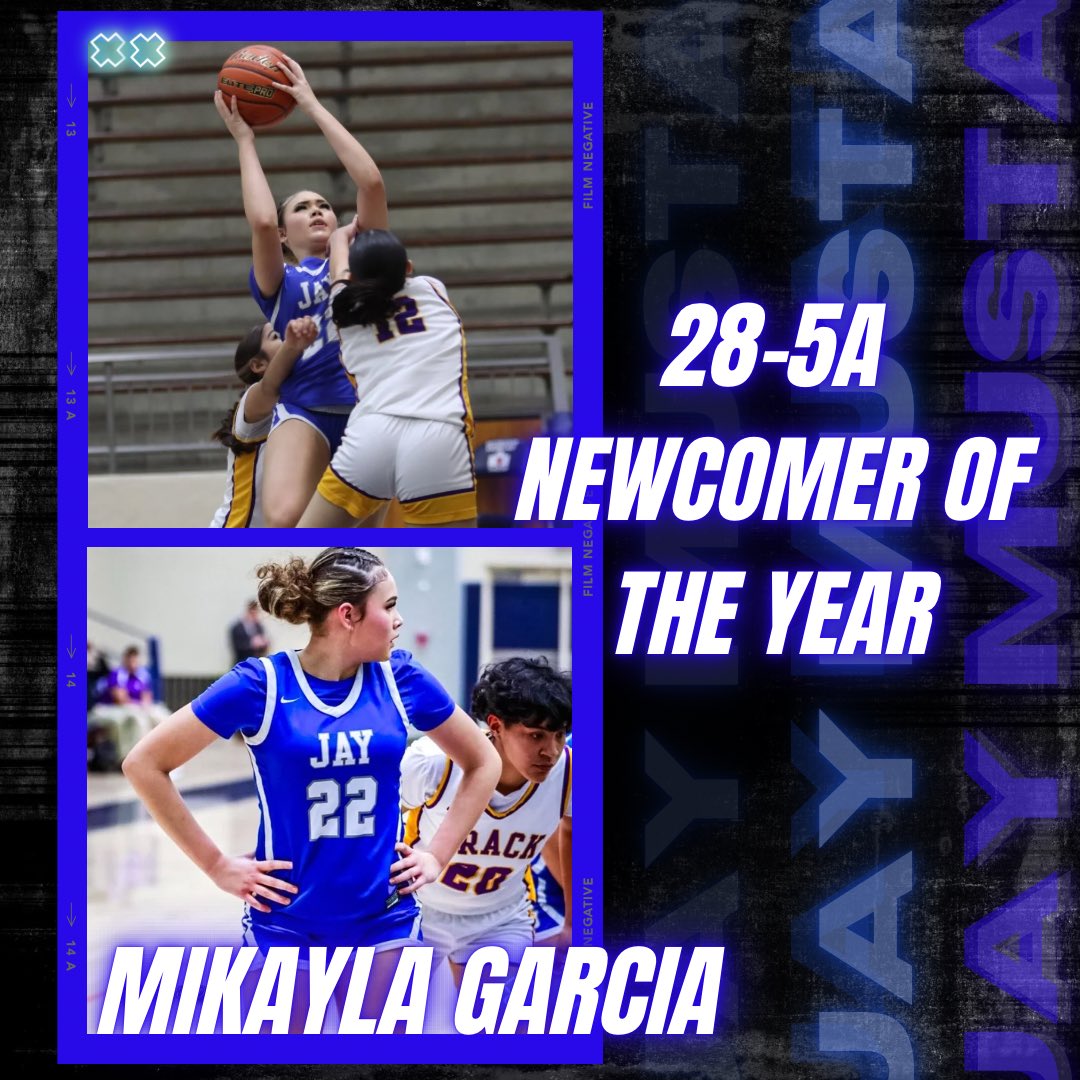 Shoutout to Freshman, Mikayla Garcia, for receiving Newcomer of the Year!

Very talented and skilled freshman who made her mark on the year! 

Mikayla finishes district averaging 10.3 ppg, 5.8 rpg, and 1.6 spg 

#strongertogether