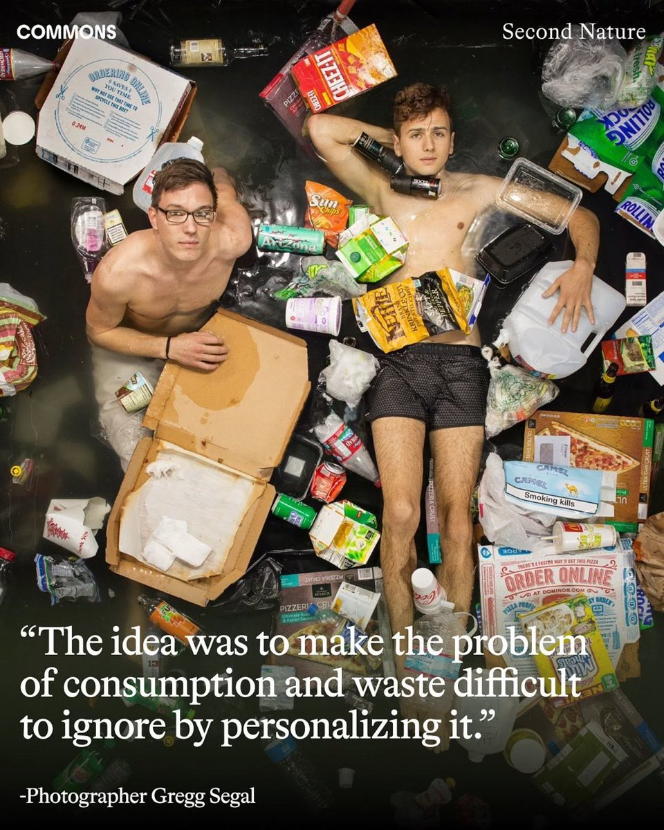 climatesavemvmt's tweet photo. Photographer Gregg Segal began a project capturing individuals from diverse backgrounds &amp; ages amidst a week’s accumulation of their waste. Participants were asked to gather &amp; preserve all their refuse, including recyclable materials, for a week. 
Post by @thecommonsearth https://t.co/Lwm38w1zjP