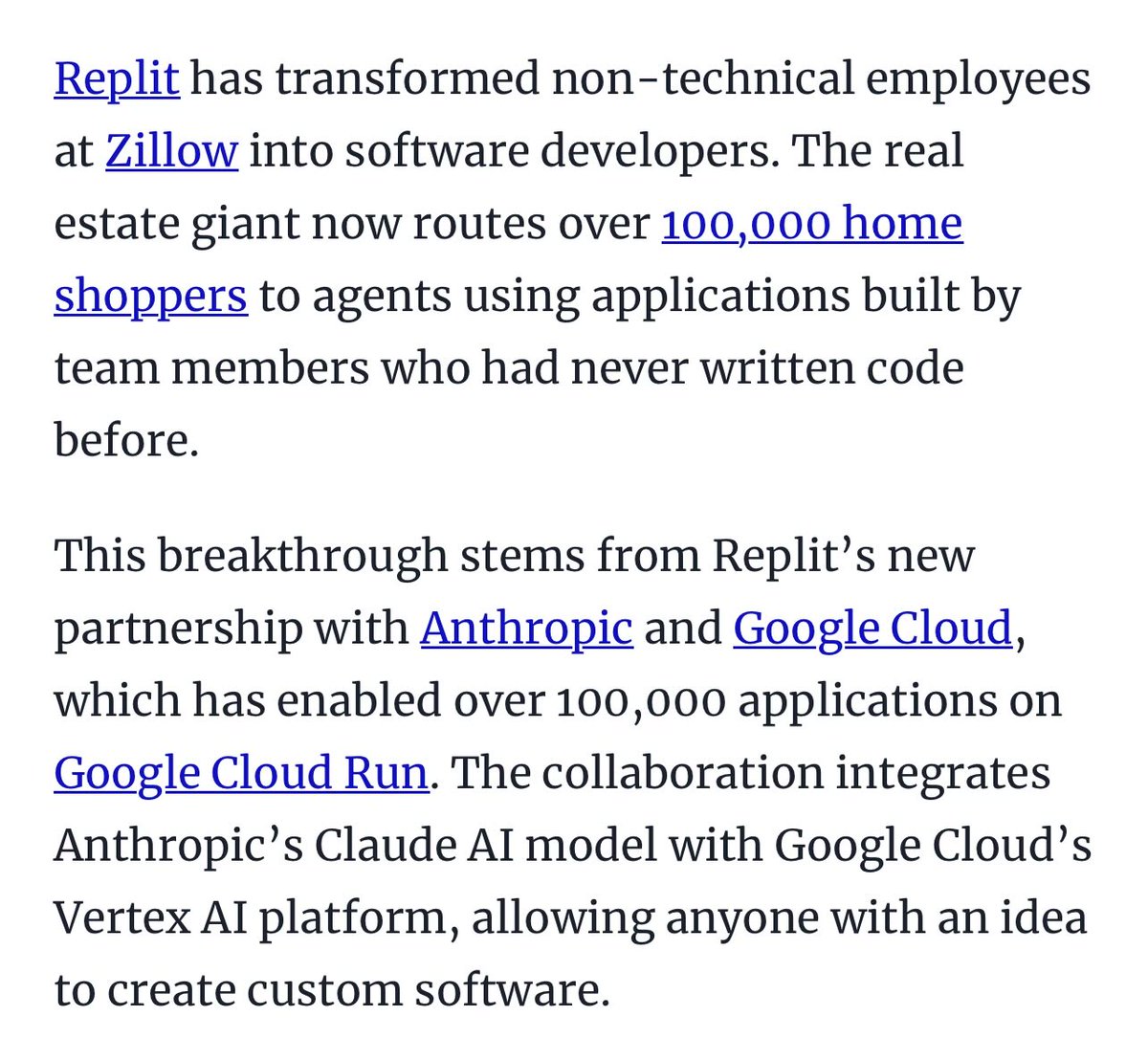 Non-coders at big companies are shipping apps w/ Replit—saving developer time.