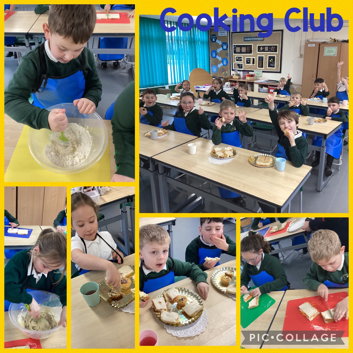 BaderPrimary's tweet photo. Today was our last cooking club session for group 1. The children celebrated by making their own afternoon tea. They enjoyed sandwiches, scones and cakes. #RRSarticle31 #BaderDT https://t.co/dgxVGJyQP7