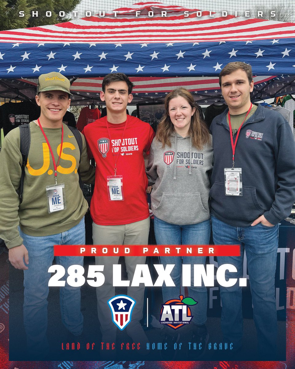 Shootout for Soldiers is proud to be back again this year as a 285 Atlanta Invitational Charity Partner!

Every ticket supports our veterans &amp; brings the lacrosse community together. Get your tickets now!
#ShootoutforSoldiers #SupportOurTroops
#285ATLInvitational