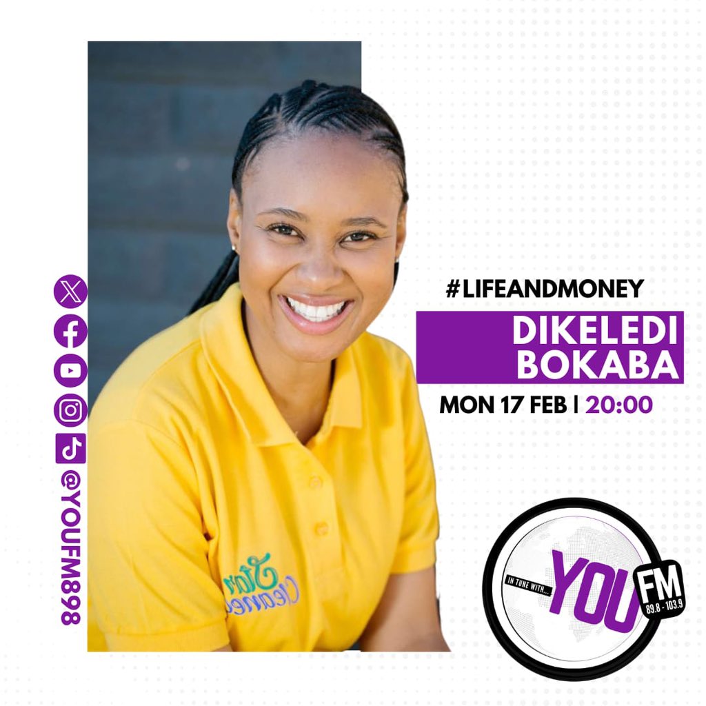 StarCleanerSA's tweet image. Please do Tune in as we our Director Dikeledi Bokaba will be sharing Star Cleaner Detergents Business insight on You FM 🙌🏾😊

#YouFM 
@YOUFM898