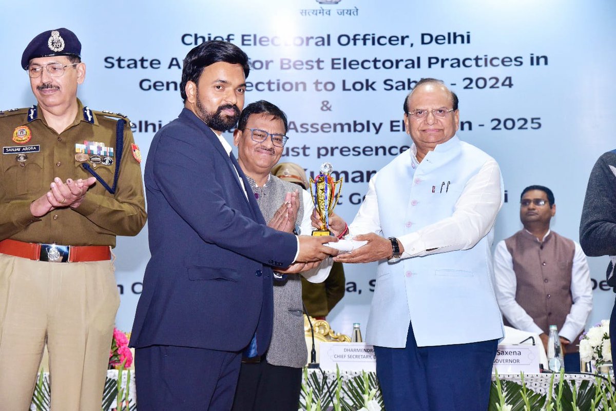 Sachin Rana IAS UT: 2014, presently Additional Chief Electoral Officer of Delhi, has been awarded the prestigious best electoral practice award for General and Assembly elections in ensuring compliance with the Model Code of Conduct and Social Media Monitoring during elections.