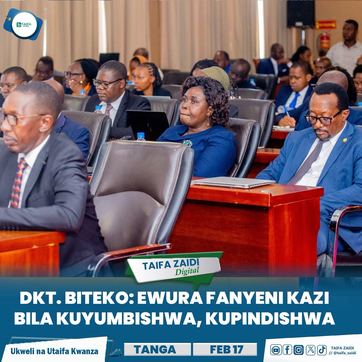 TAIFAZAIDI's tweet photo. DKT. BITEKO AITAKA EWURA KUFANYA KAZI BILA KUYUMBISHWA, KUPINDISHWA https://t.co/hpFFHplELY