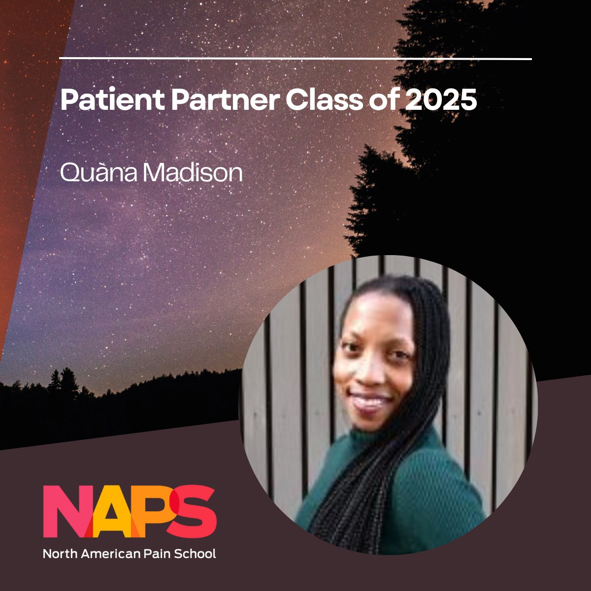 North American Pain School (@napainschool) on Twitter photo ✨ Excited to have <a href="/QuanaMadison/">Quána Madison</a> joining us at #NAPainSchool 2025 ✨
Quà na is a member of the Community Leadership Council of the <a href="/national_pain/">National Pain Advocacy Center</a> and a #PWLE at the <a href="/NIH/">NIH</a> HEAL. Quána is also a multi-disciplinary artist, healing arts workshop facilitator, model & well-being advocate ✨ Excited to have <a href="/QuanaMadison/">Quána Madison</a> joining us at #NAPainSchool 2025 ✨
Quà na is a member of the Community Leadership Council of the <a href="/national_pain/">National Pain Advocacy Center</a> and a #PWLE at the <a href="/NIH/">NIH</a> HEAL. Quána is also a multi-disciplinary artist, healing arts workshop facilitator, model & well-being advocate