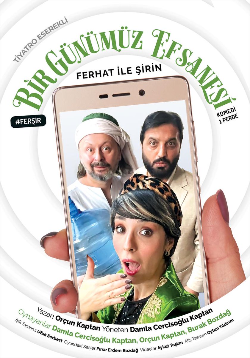 Eserekli Tiyatro Sunar.
Bir Günümüz Efsanesi 
Ferhat ile Şirin 
#ferşir
6 ve 19 Mart tarihlerinde Şişli Tiyatrosu Sahnesinde